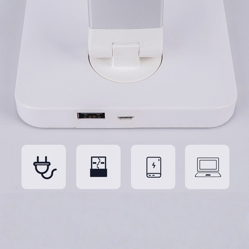 Dimmable LED Desk Lamp Study Table Light Learning Office Livingroom Rechargeable Bedside Lamp