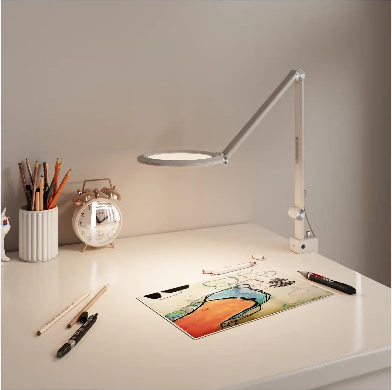 Touch/remote-controlled Foldable Metal Desk Lamp   Adjustable Color Temperature Eye-protection for Bedroom Bedside Use Desk Lamp