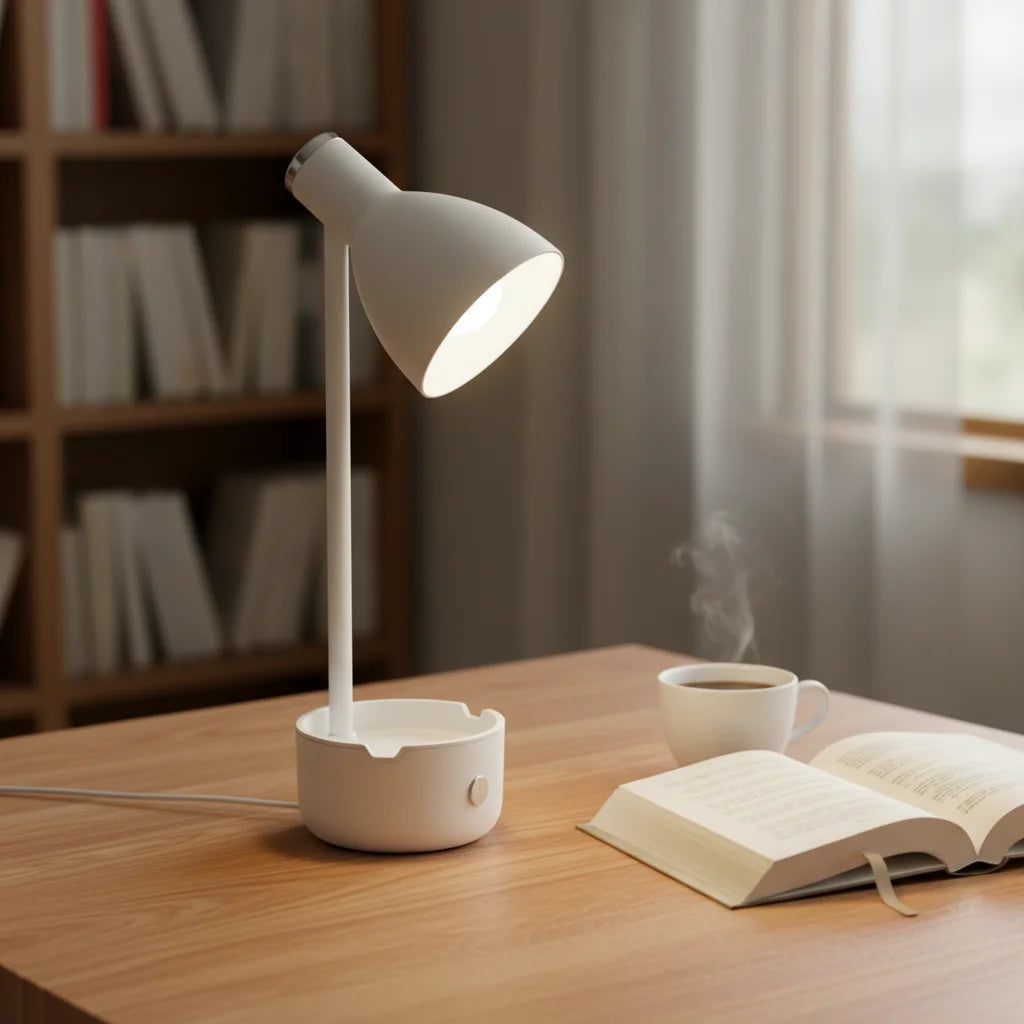 Modern Cordless LED Desk Lamp with Touch Control and Adjustable Light Angle Rechargeable Battery Powered