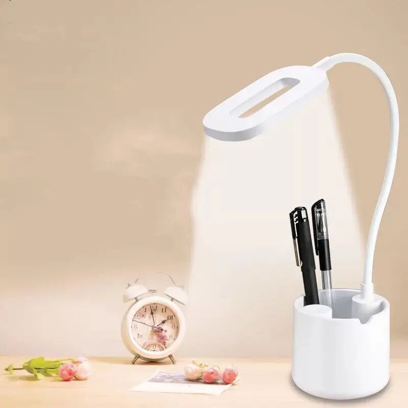Students Learn to Read Lamp Work Desk Lamp USB Small Desk Lamp With Pen Holder