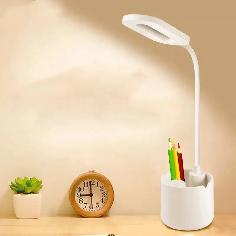 Students Learn to Read Lamp Work Desk Lamp USB Small Desk Lamp With Pen Holder