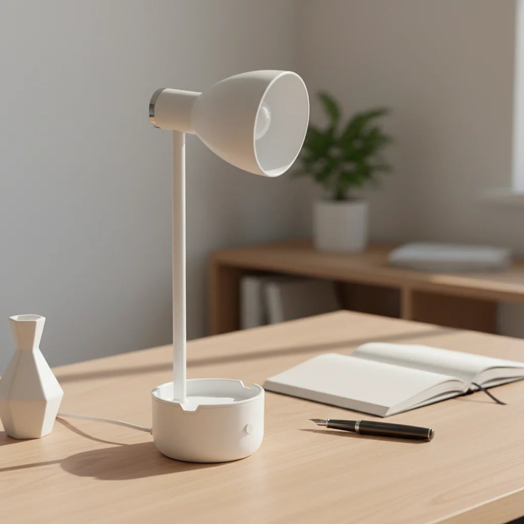 Modern Cordless LED Desk Lamp with Touch Control and Adjustable Light Angle Rechargeable Battery Powered