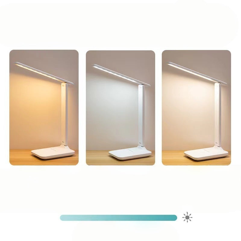 Dimmable LED Desk Lamp Study Table Light Learning Office Livingroom Rechargeable Bedside Lamp