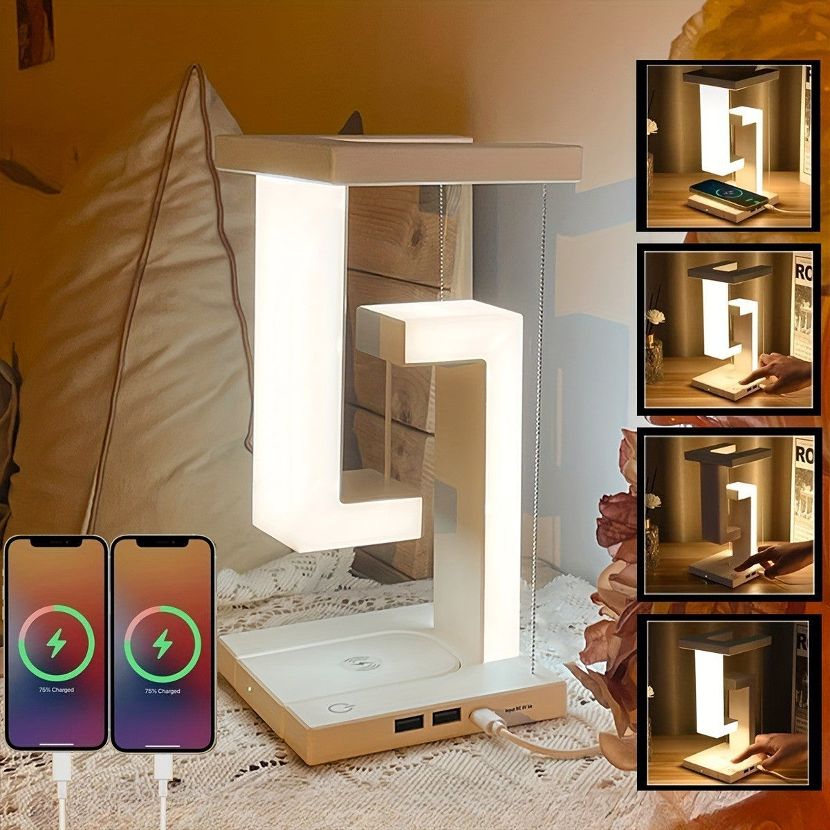 Anti Gravity Study Desk Light Magnetic Levitation Table Lamp for Bedroom Office Home Decor