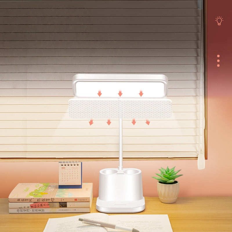 LED Table Lamp with Pen Organizer - Eye Protection Reading Light for School Dorm Gift Night Light