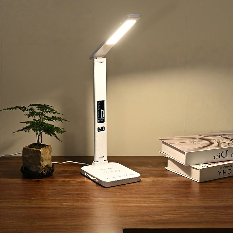 LED Table Lamp with Wireless Charging and USB Port Home Office Desk Light