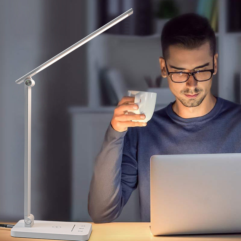 Dimmable LED Desk Lamp Study Table Light Learning Office Livingroom Rechargeable Bedside Lamp