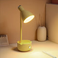 Minimalist Cordless LED Desk Lamp with Touch Control and Adjustable Light Angle Rechargeable Battery Powered Desk Light