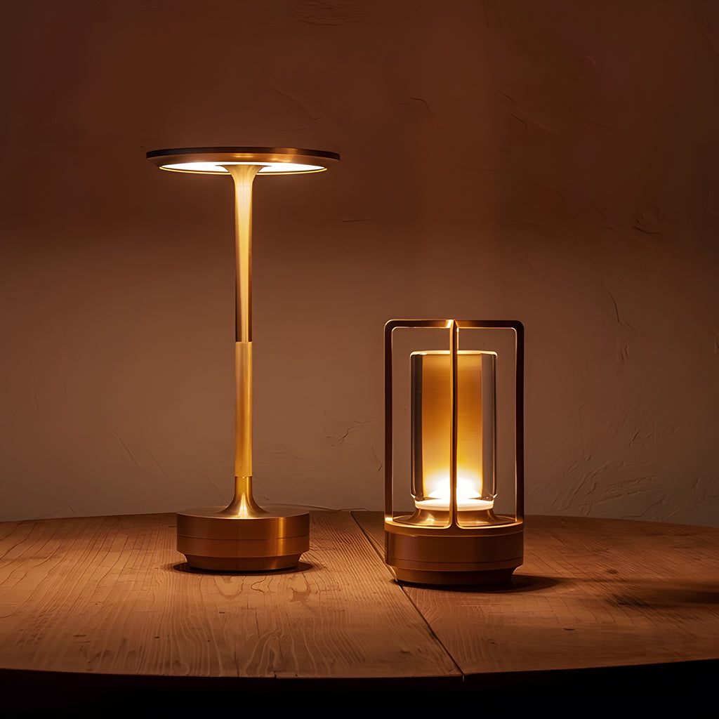 Minimalist Rechargeable Table Lamp Restaurant Bar Desk Light Dimming Retro Atmosphere Portable USB LED Lamp