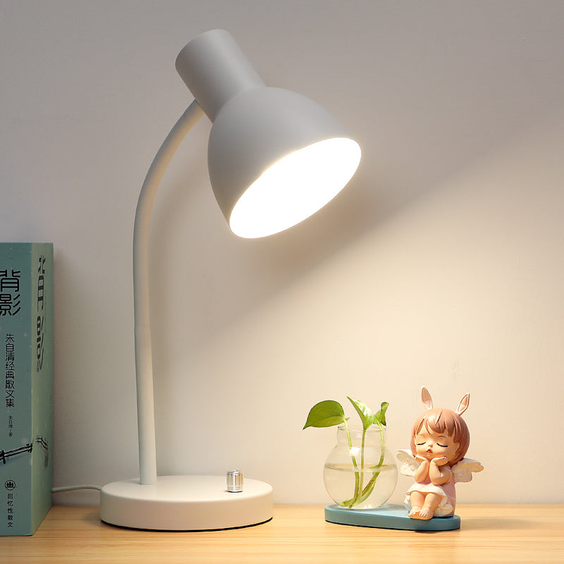 Minimalist Simple Eye Protection Desk Lamp for Study Gooseneck Reading Light for Kids