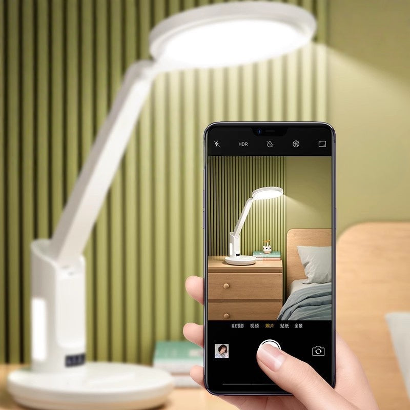 Touch/Remote-Controlled Foldable Metal Table Lamp Adjustable Color Temperature Eye-Protection for Bedroom Bedside Use Table Lamp