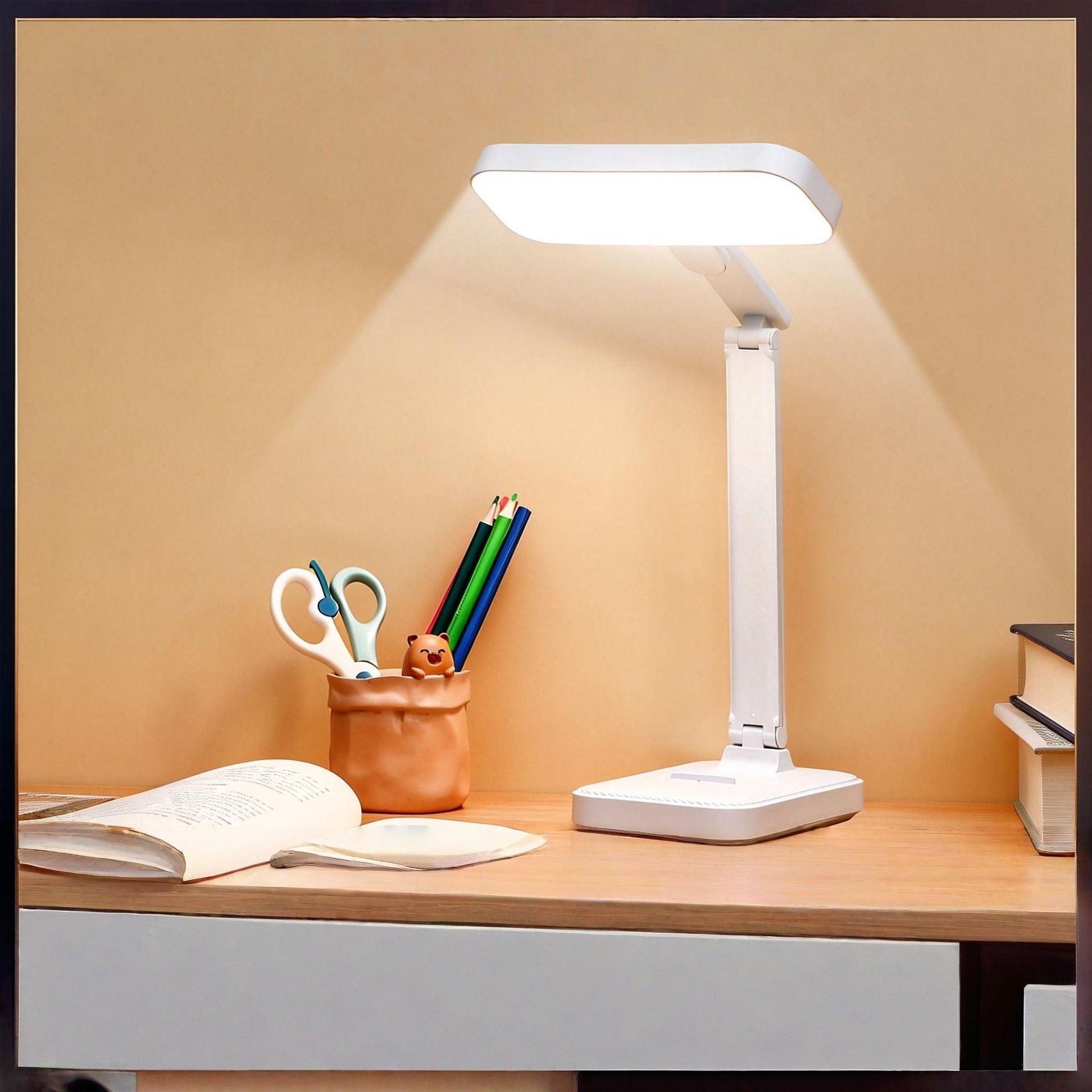 USB Powered Bedroom Reading Study Touch Portable Night Light Rechargeable Bedside Desk LED Lamp