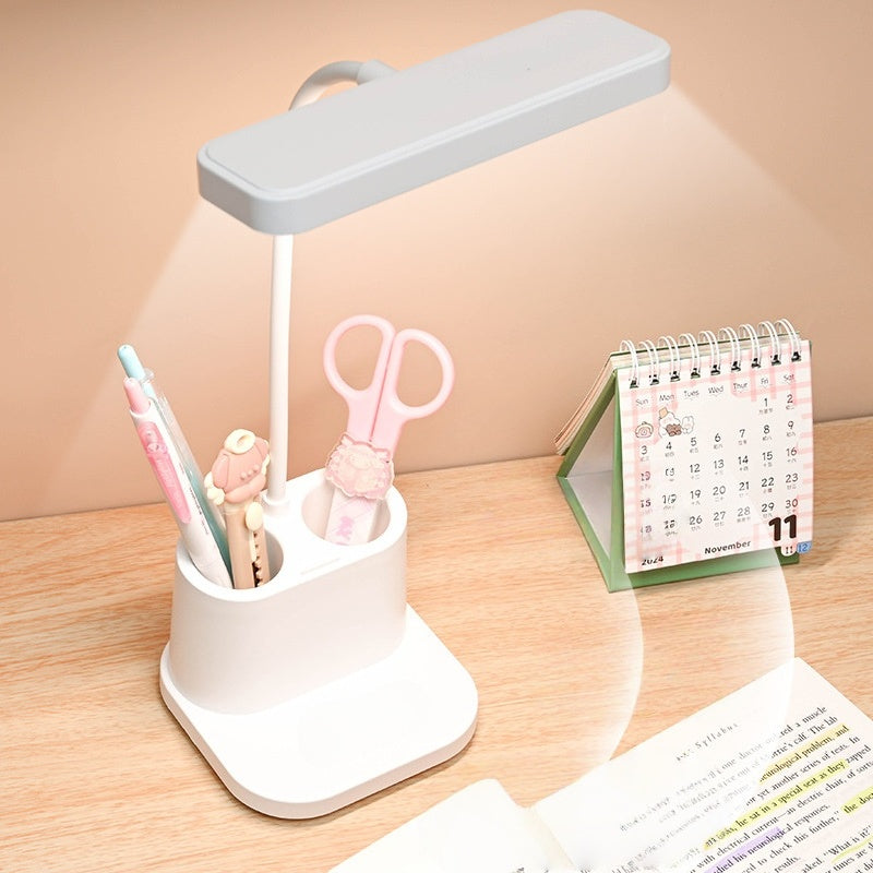 LED Table Lamp with Pen Organizer - Eye Protection Reading Light for School Dorm Gift Night Light