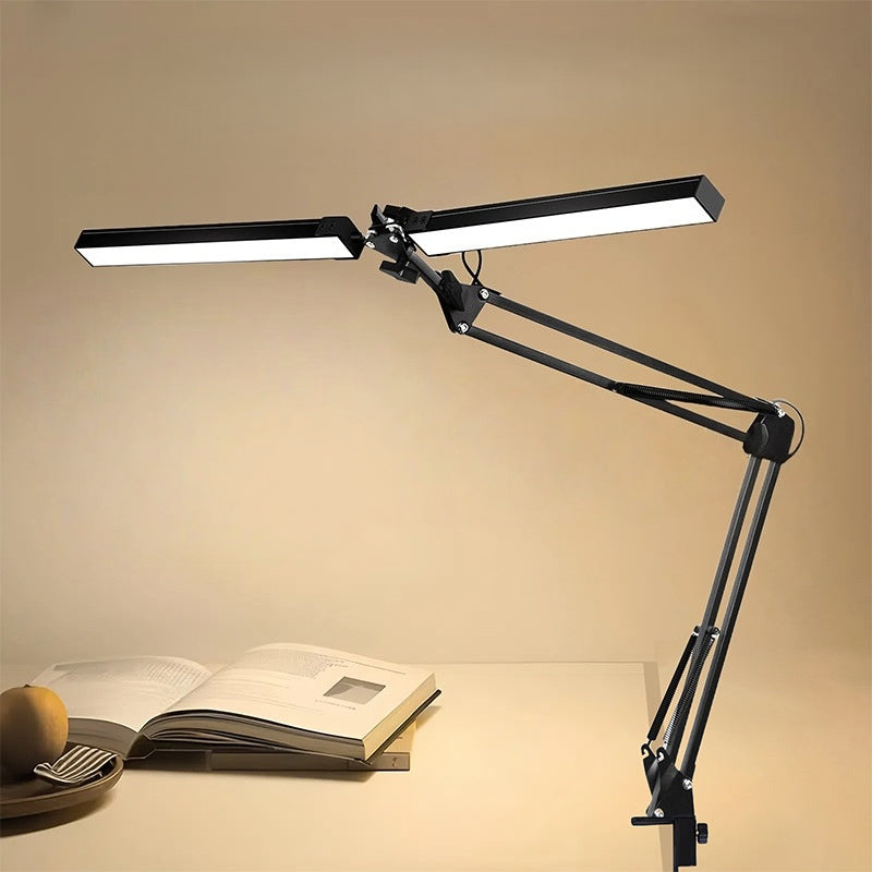 24 Watts 6000K Flexible Daylight Multi-Angle Desk Task Lamp Drafting Table Lights Eye-caring Desk Light with Stepless Dimming
