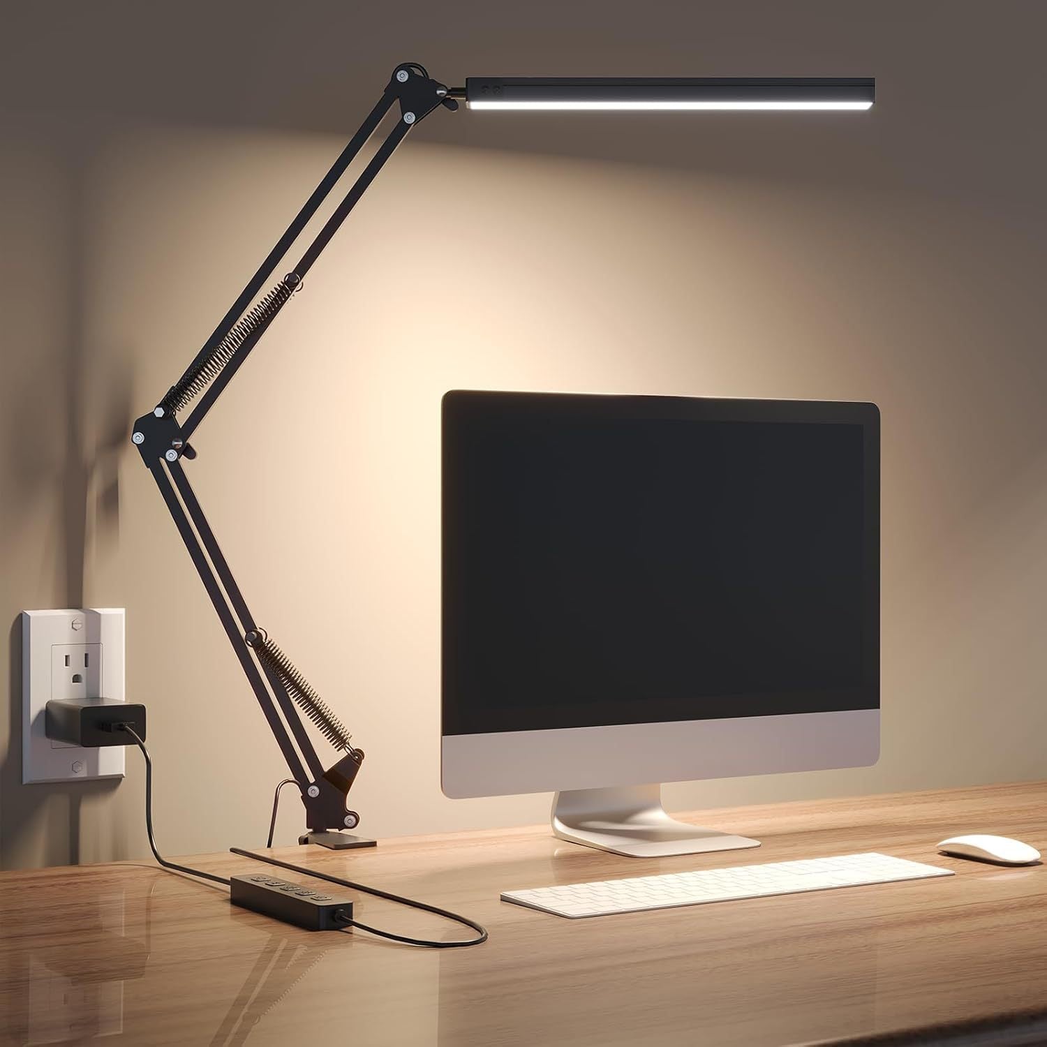 LED Task Lamp With Swing Arm Desk Lamp Office Study Table Lamp Photographic Lighting