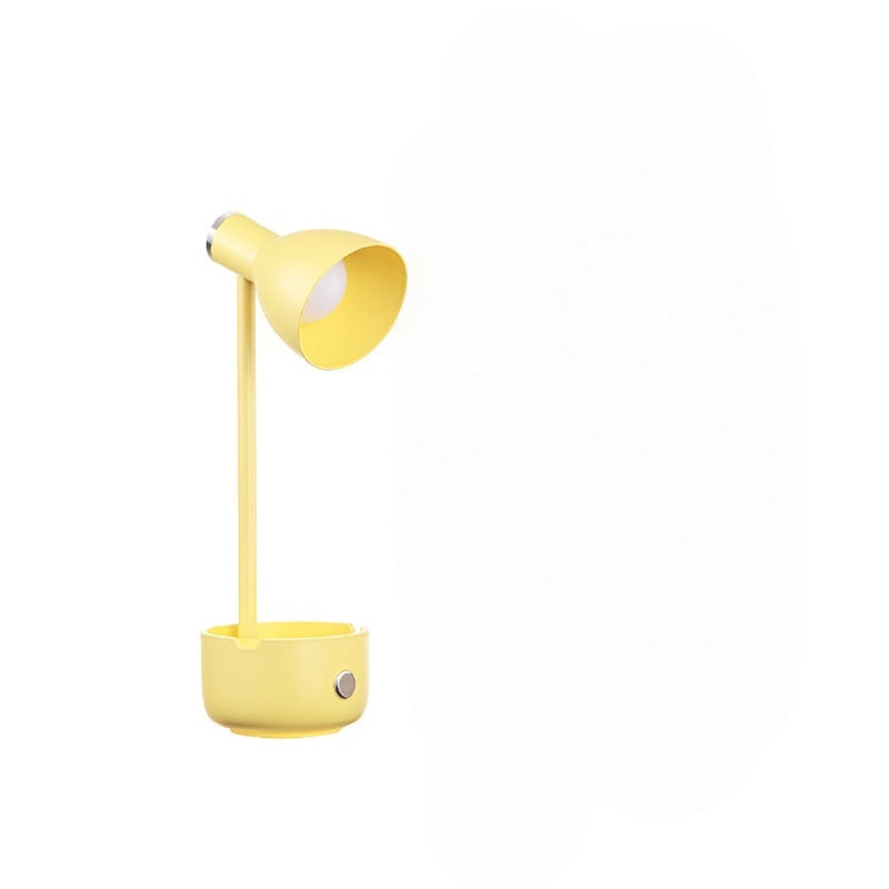 Minimalist Cordless LED Desk Lamp with Touch Control and Adjustable Light Angle Rechargeable Battery Powered Desk Light